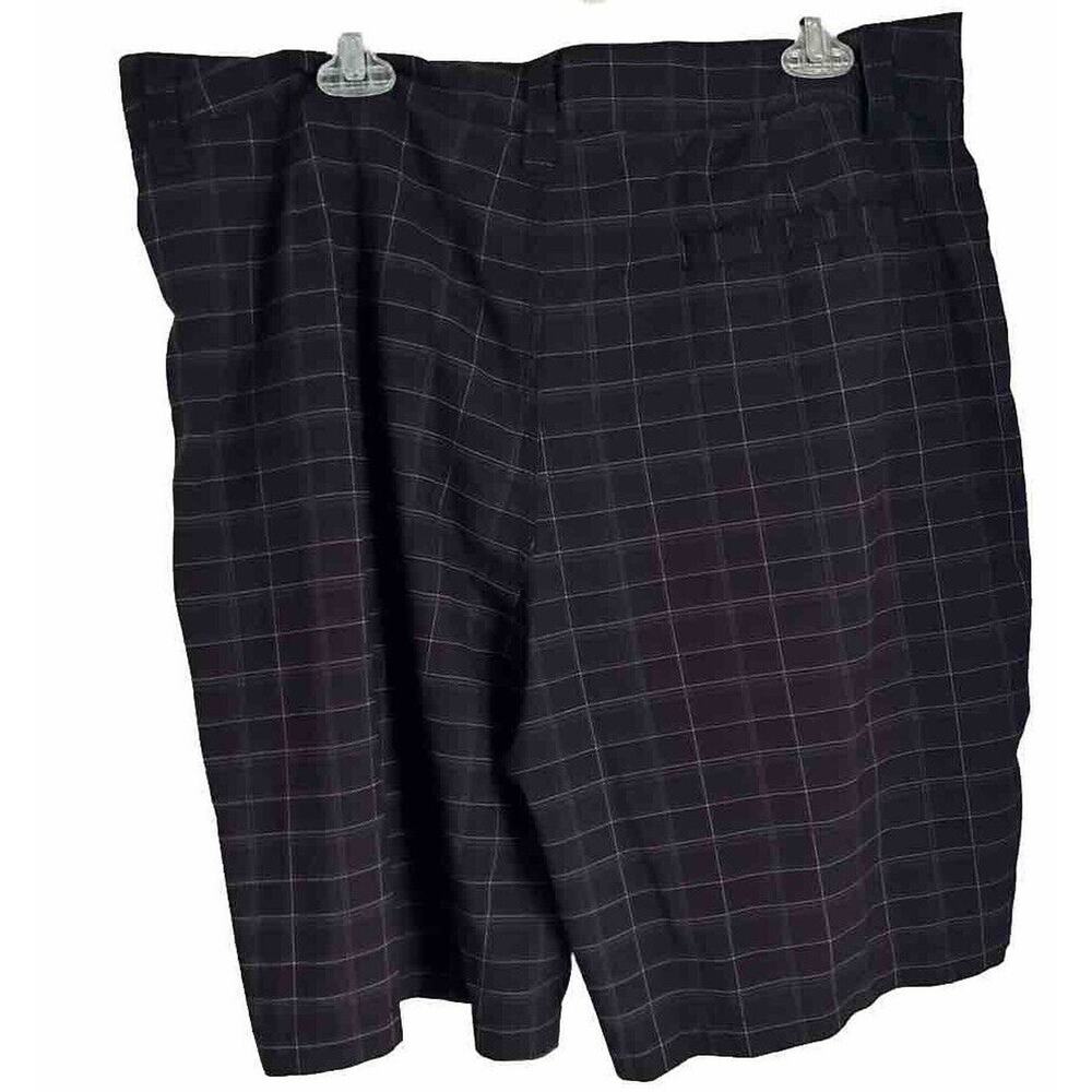 MENS KANU SURF SHORTS MESH POCKETS DARK BROWN WITH WHITE‎ STRIPES - Picture 3 of 3